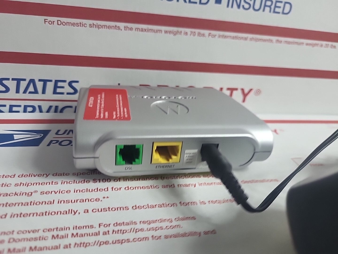 Motorola MSTATEA DSL modem With Power Supply
