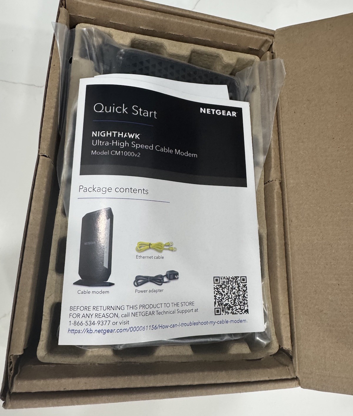 *Read* Netgear Nighthawk CM1000V2 Ultra-High Speed Modem DOCSIS 3.1 refurbished