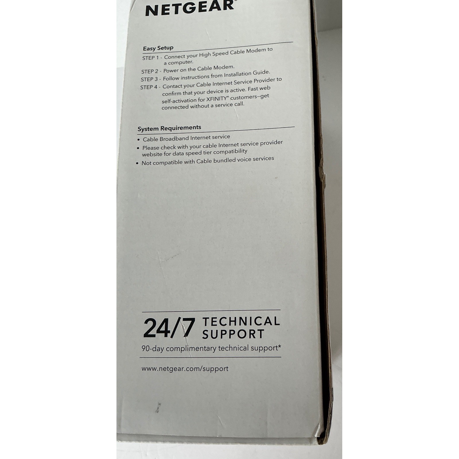 Netgear Cable Modem CM500 DOCSIS 3.0 16×4 High Speed Black Networking