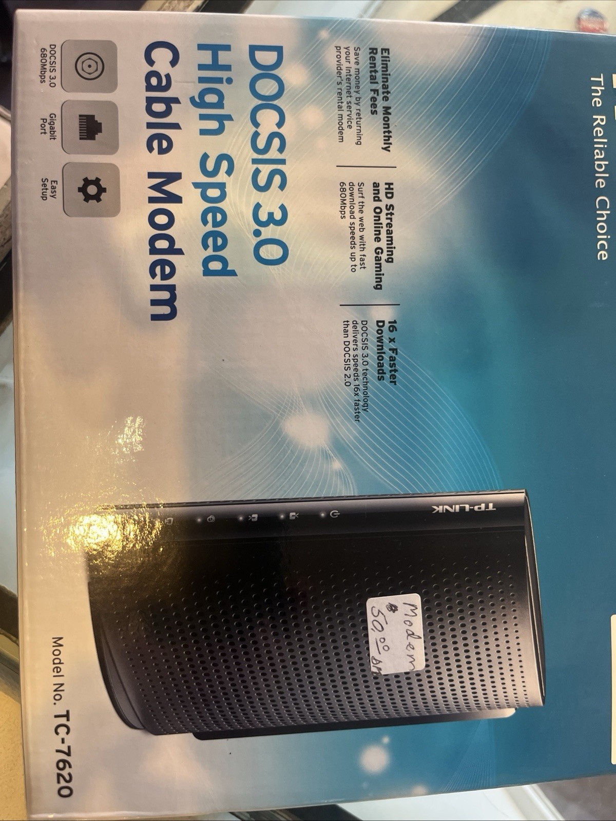 TP-Link TC-W7960 300Mbps Wireless N DOCSIS 3.0 Cable Modem Router NEW Fast Ship