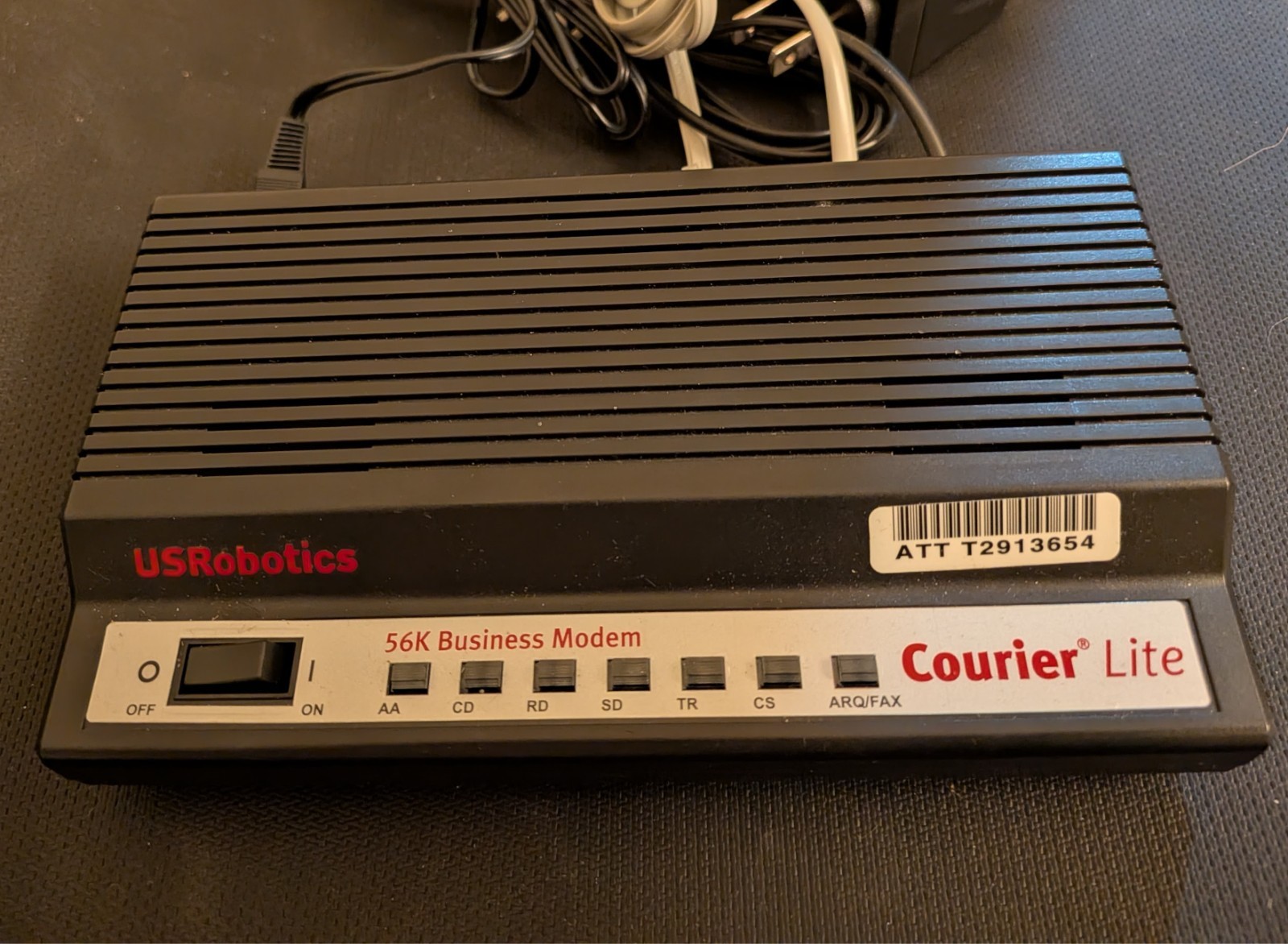 US Robotics Courier Lite 56K Business Modem 5686G V.92 Serial +Adapter & Cables