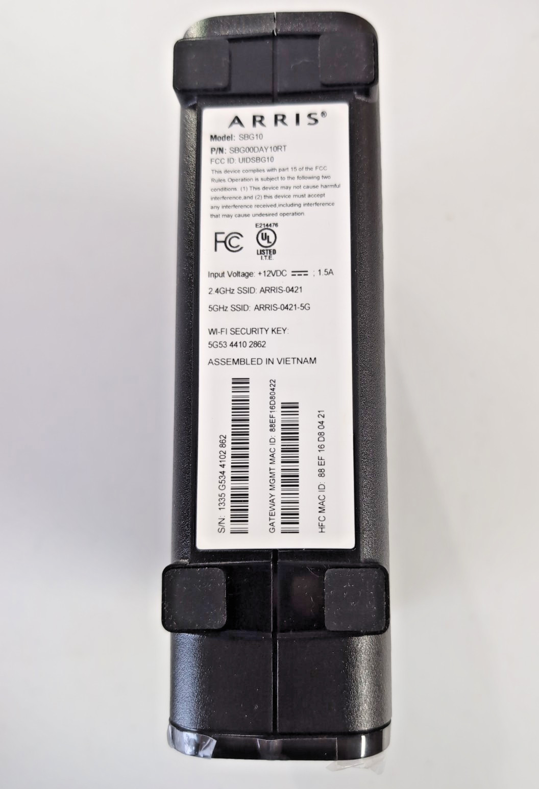 OPEN BOX – ARRIS SBG10 SURFboard AC1600 Dual-Band Cable Modem Router – Black