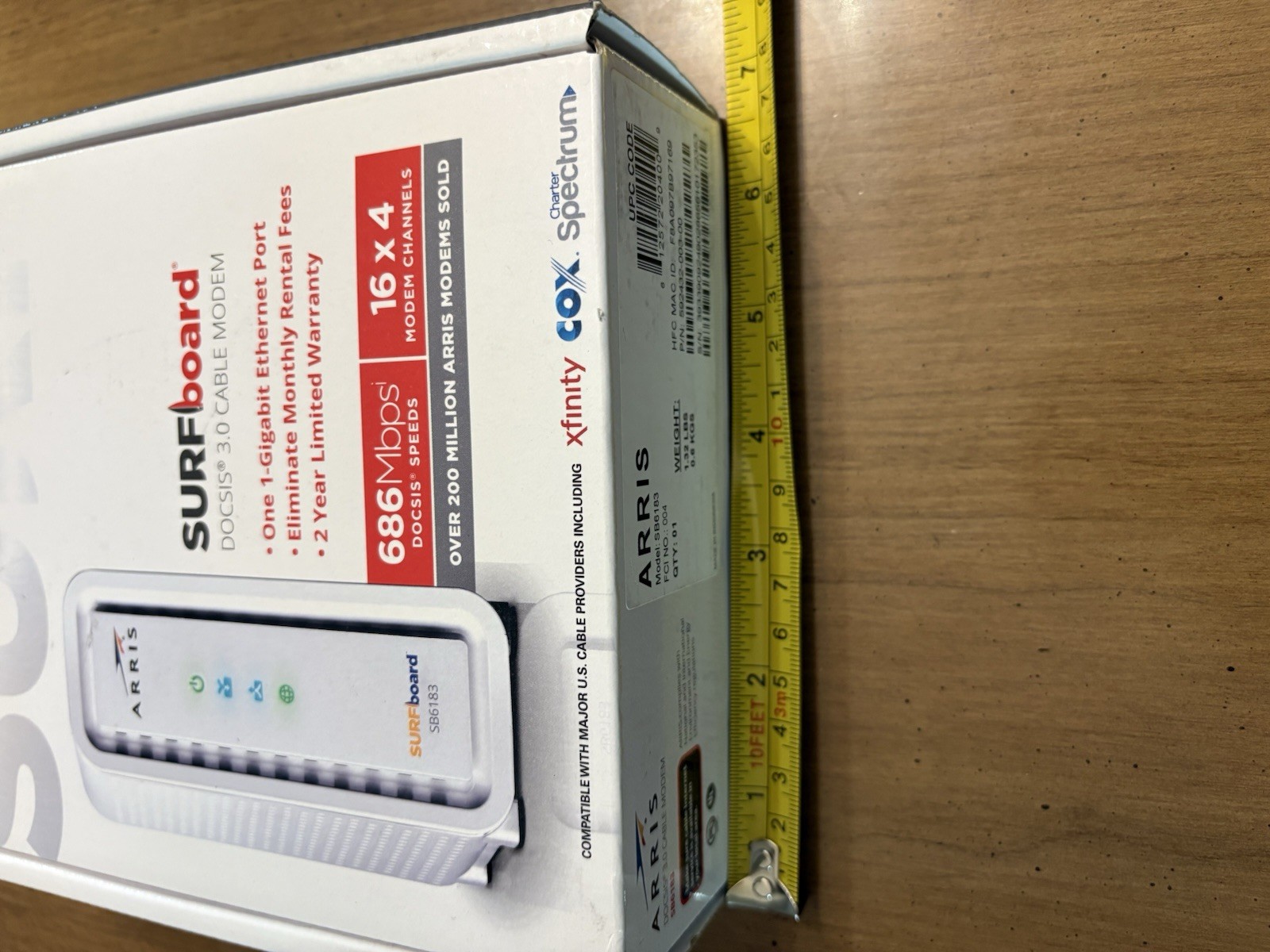 ARRIS Motorola SURFboard Cable Modem SB6183 DOCSIS 3.0 600 White