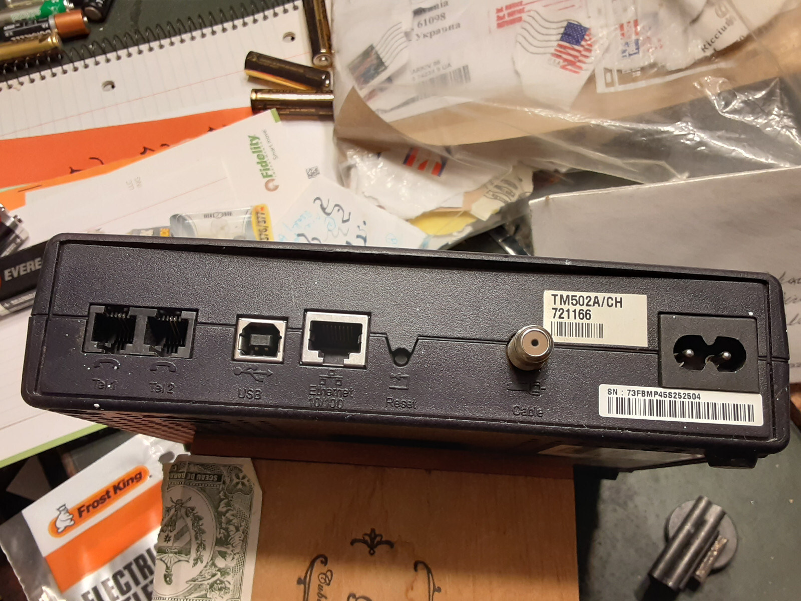 Arris Touchstone Upgradeable Model: TM502A Cable Telephony Modem