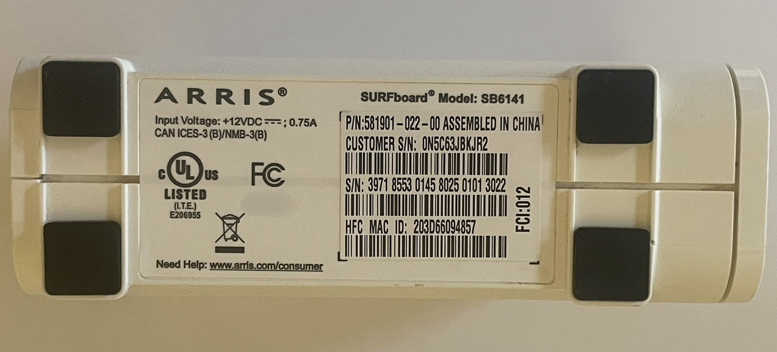 ARRIS SURFboard SB6141 Docsis 3.0 Cable Modem