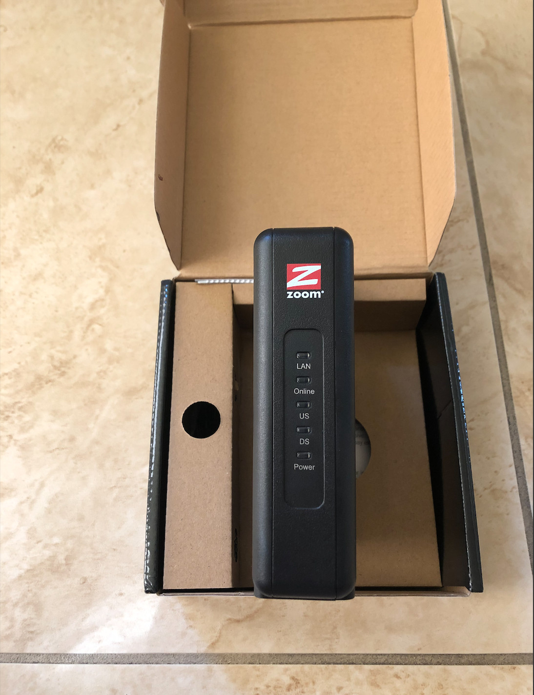 Zoom Cable Modem model 5354, 343 Mbps, Certified by Comcast XFINITY