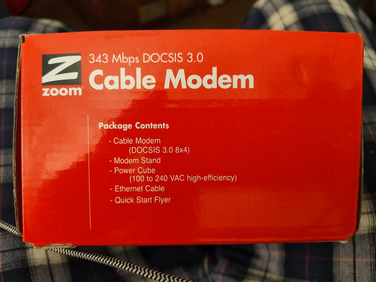 Zoom 343 Mbps DOCSIS 3.0 Cable Modem Model: 5341