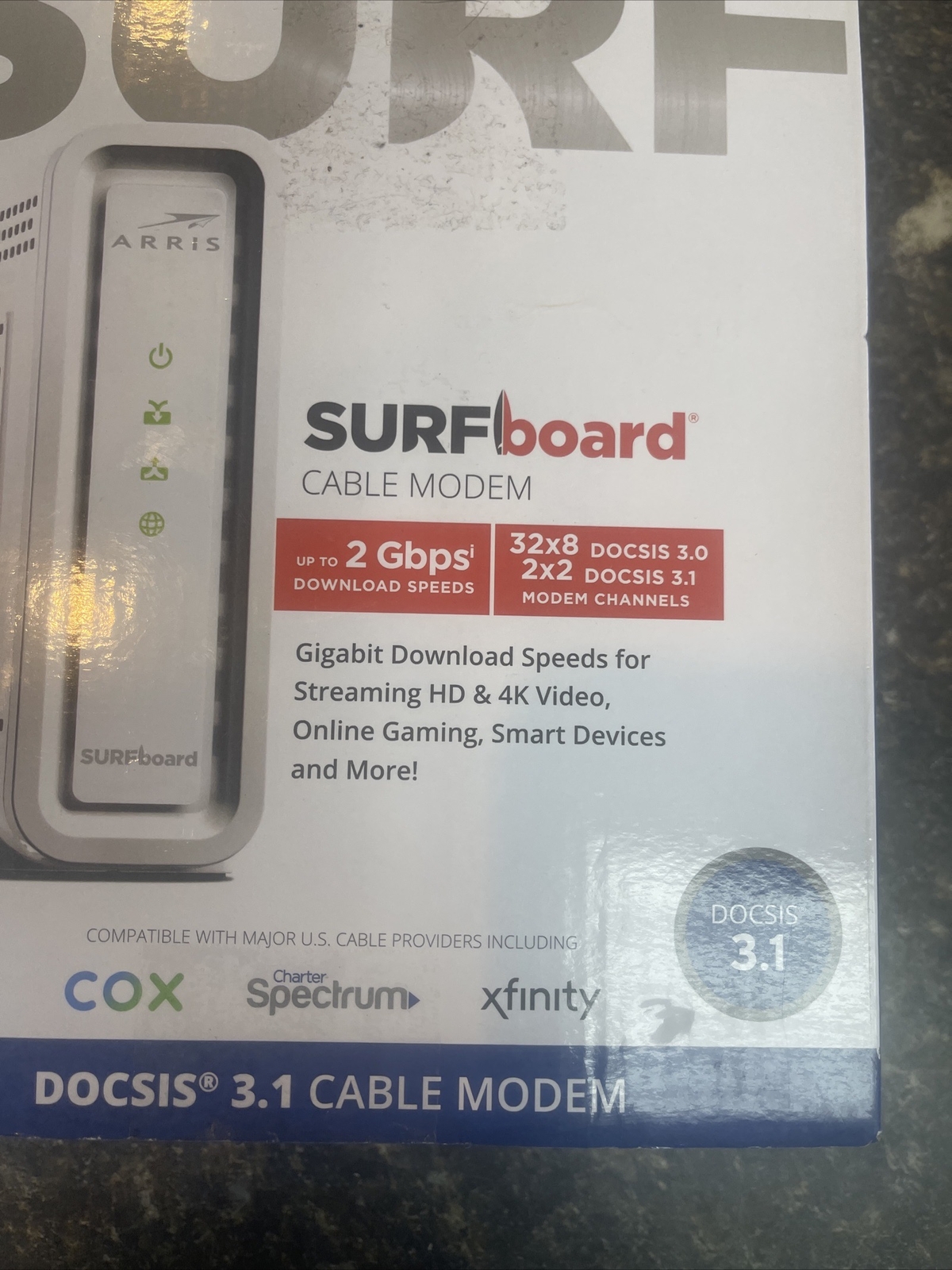 ARRIS SB8200 Surfboard DOCSIS 3.1 Cable Modem – NEW Open Box By ARRIS