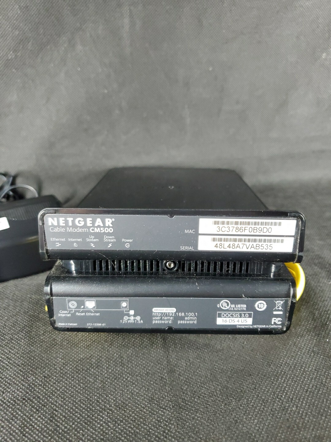 NETGEAR CM500 High Speed Cable Modem DOCSIS 3.0 Up To 680Mbps Open Box