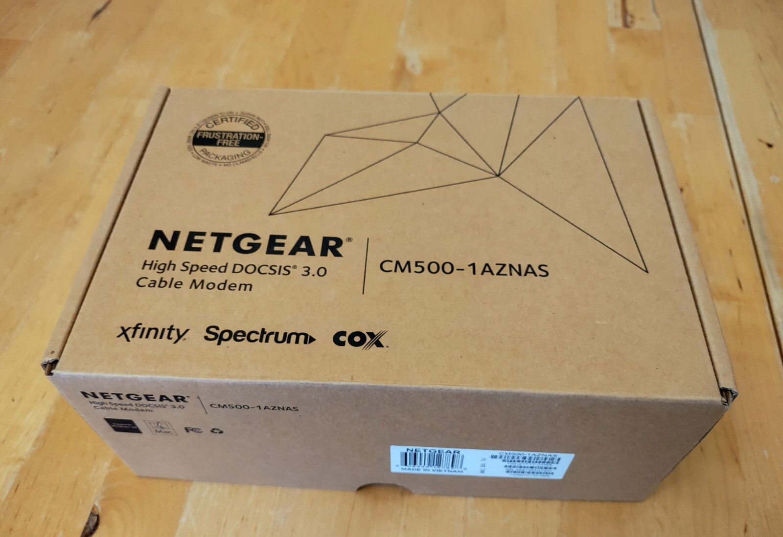 NETGEAR CM500 High Speed Cable Modem DOCSIS 3.0 with Power Adapter and LAN cable