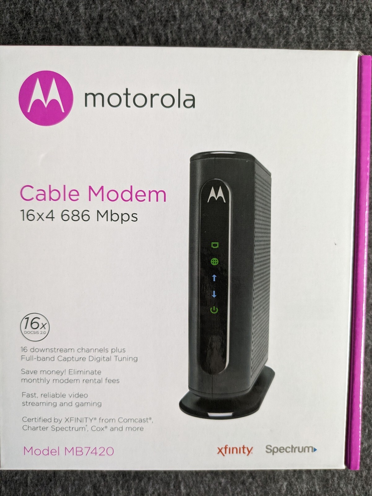 Motorola MB742010 16×4 686mbps DOCSIS 3.0 Cable Modem
