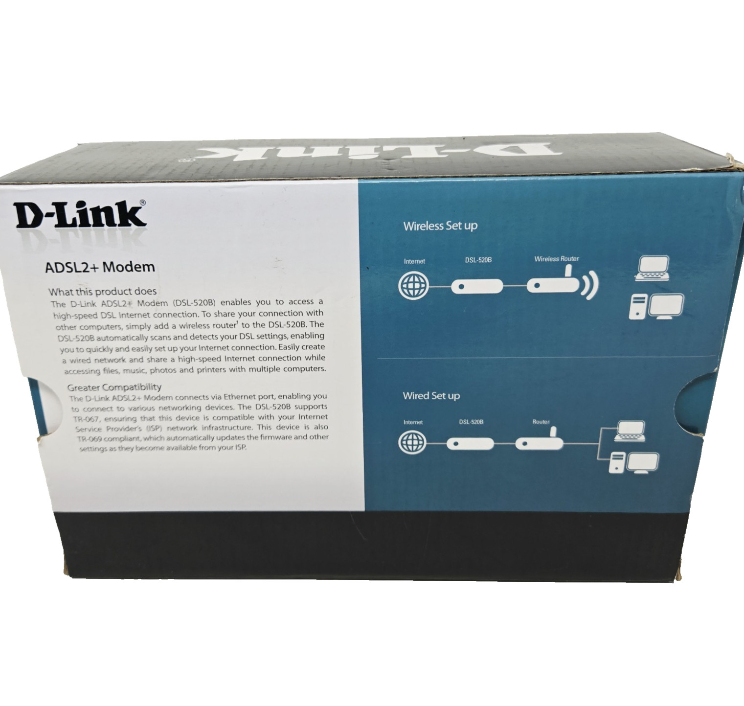 D-Link ADSL2+ Ethernet Modem-DSL-520B Broadband