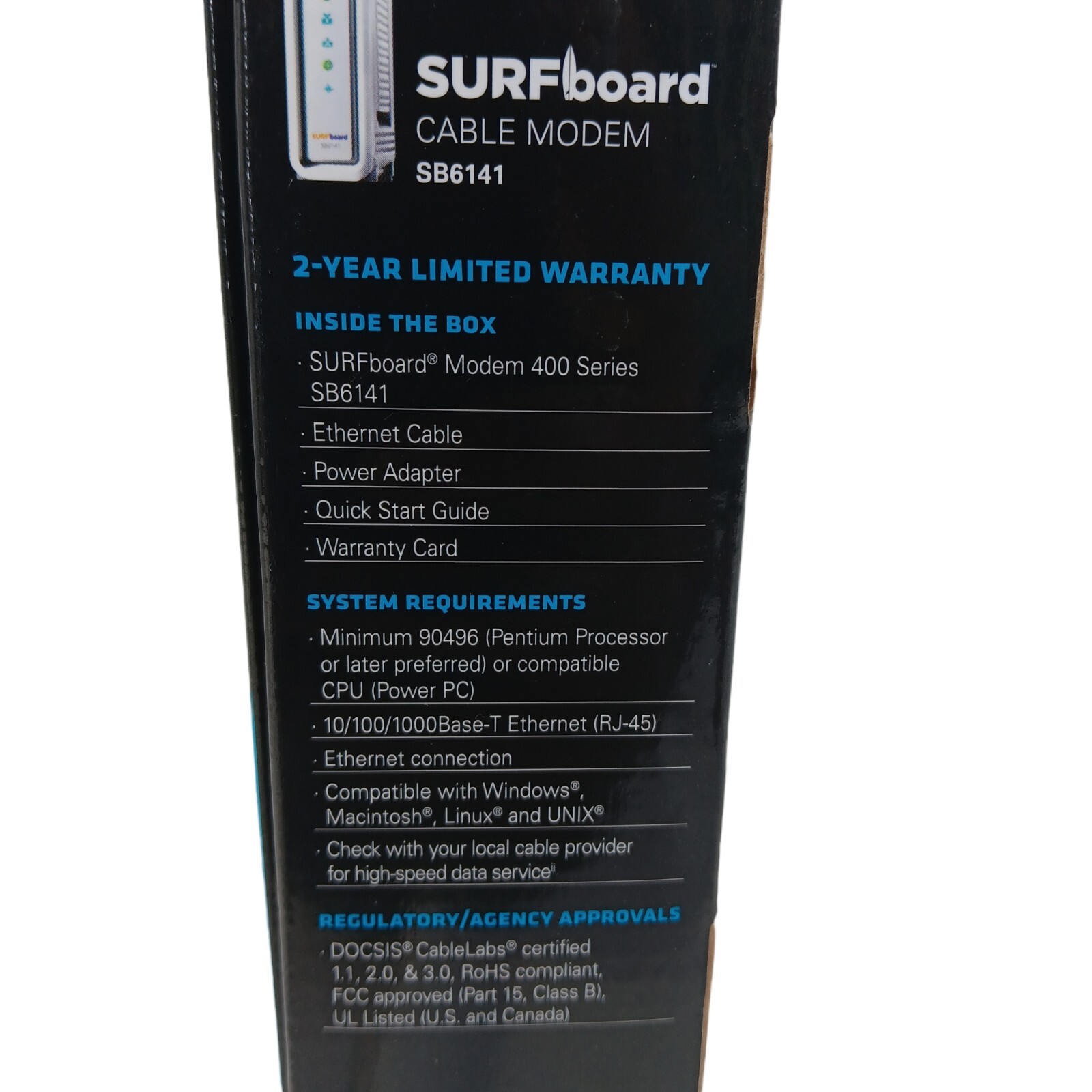 Arris Motorola SURFboard SB6141 DOCSIS 3.0 Cable Modem Xfinity Cox Time Warner