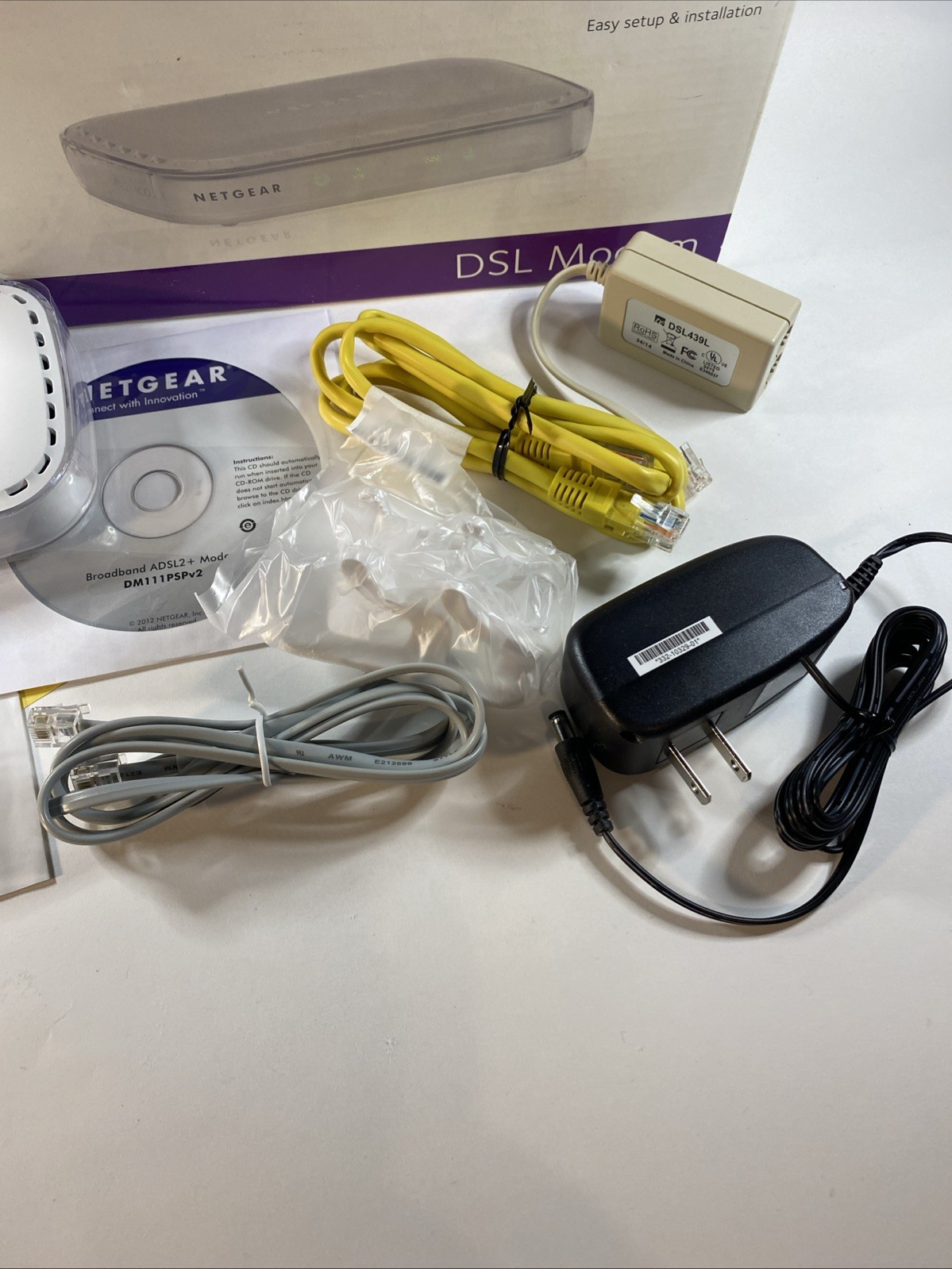 Netgear DSL Broadband ADSL2+ Modem DM111PSP New Open Box