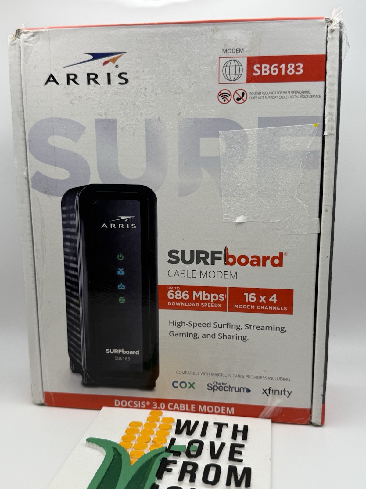 ARRIS SURFboard (16×4) DOCSIS 3.0 Cable Modem SB6183 Black 612572216712