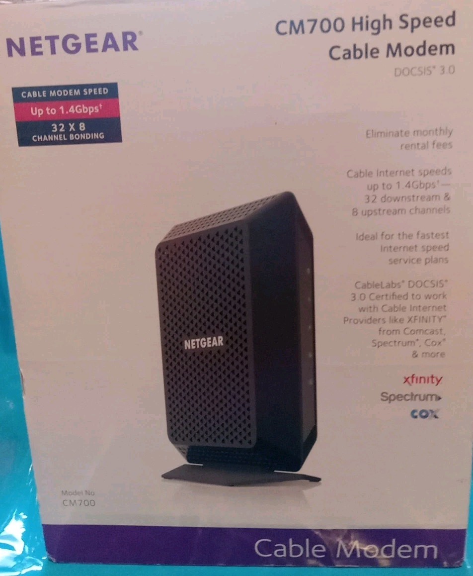 Netgear CM700 High Speed Cable Modem Cotains Modem And Adapter Only