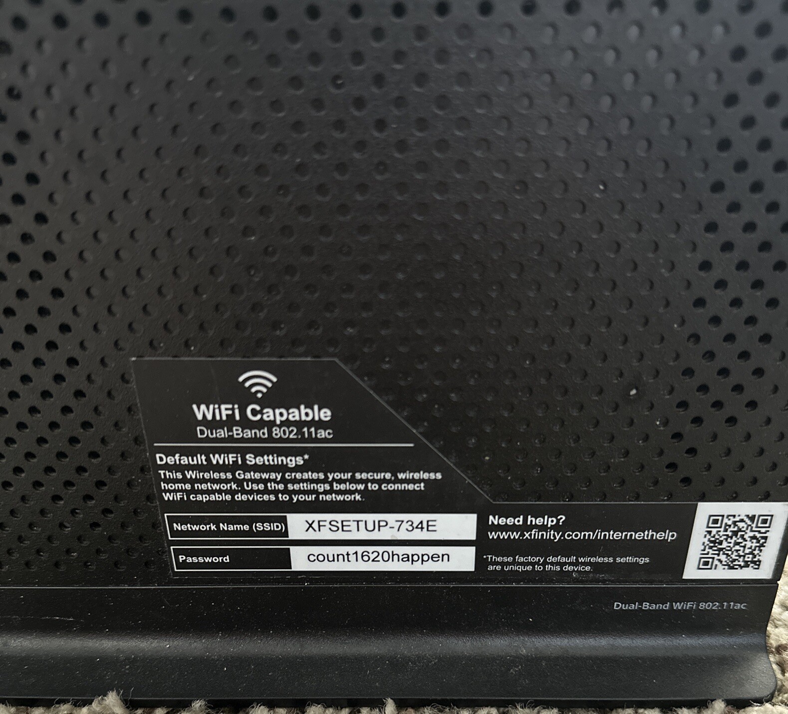 Xfinity Arris TG1682G Dual Band Wireless 802.11ac XB3 Cable Modem Router w/ Cord