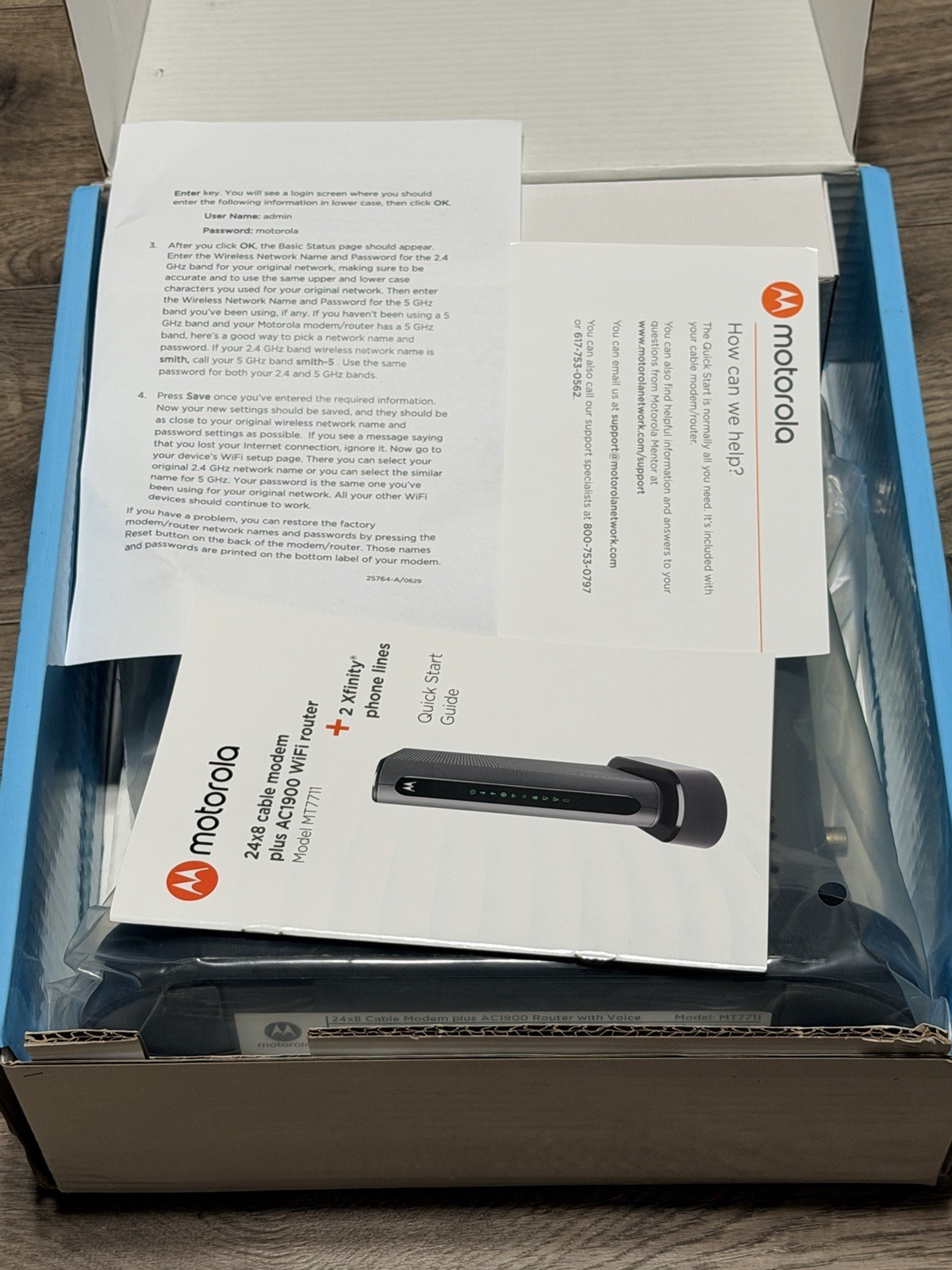 Motorola MG7550 16×4 High Speed ​​Cable Modem Plus AC1900 WiFi Router