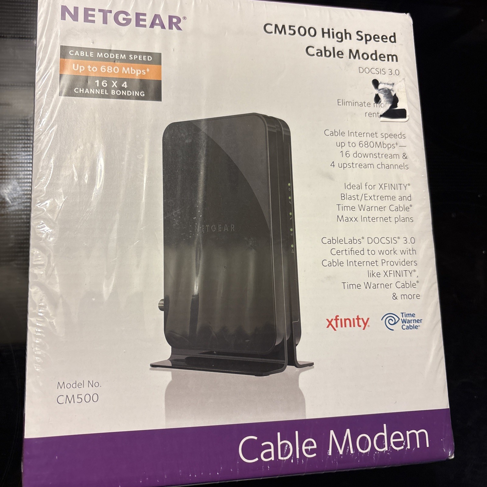 NETGEAR CM500 (CM500100NAS) 680 Mbps – Black