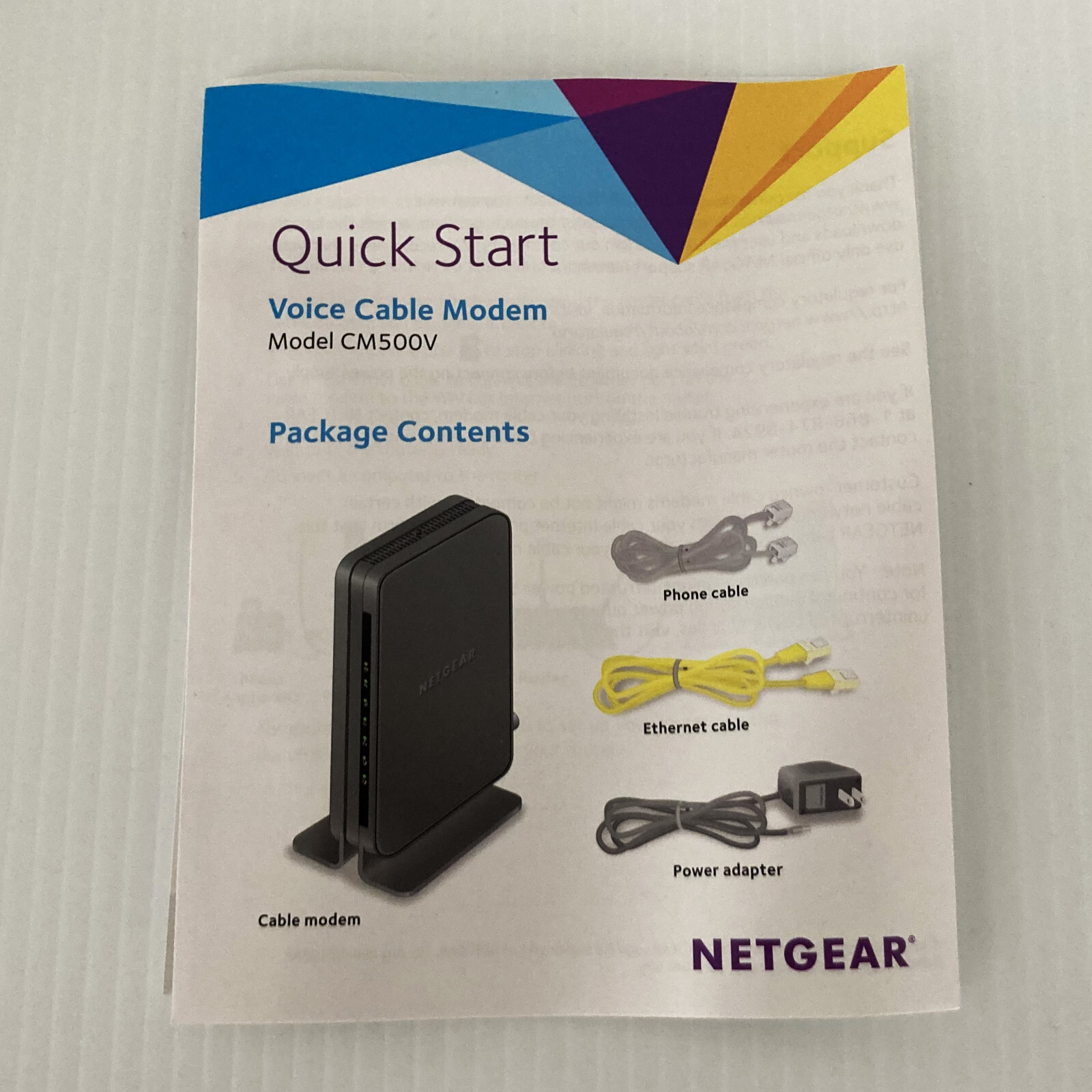 NETGEAR CM500V Cable Modem for XFINITY Internet & Voice – DOCSIS 3.0