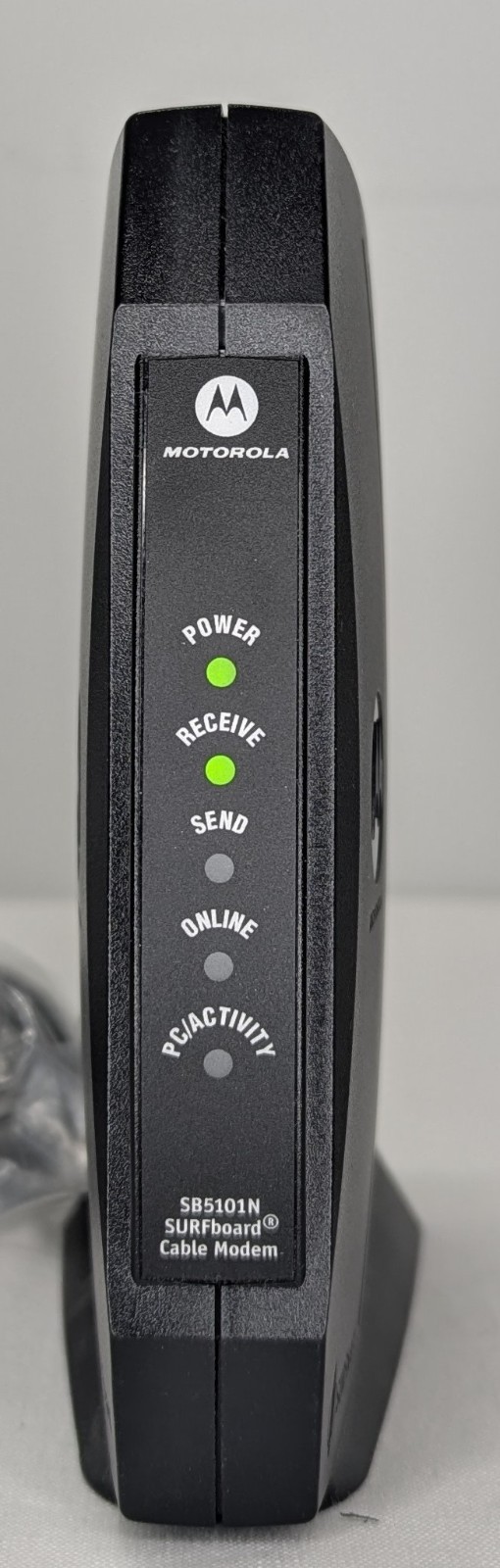 Motorola SB5101N Cable Modem Tested Working with Power Cord and Ethernet Cable