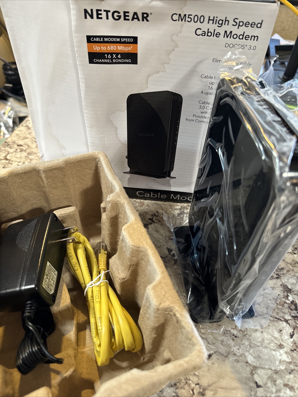 NETGEAR CM500 CM500-1AZNAS 16×4 DOCSIS 3.0 Cable Modem 686Mbps Tested