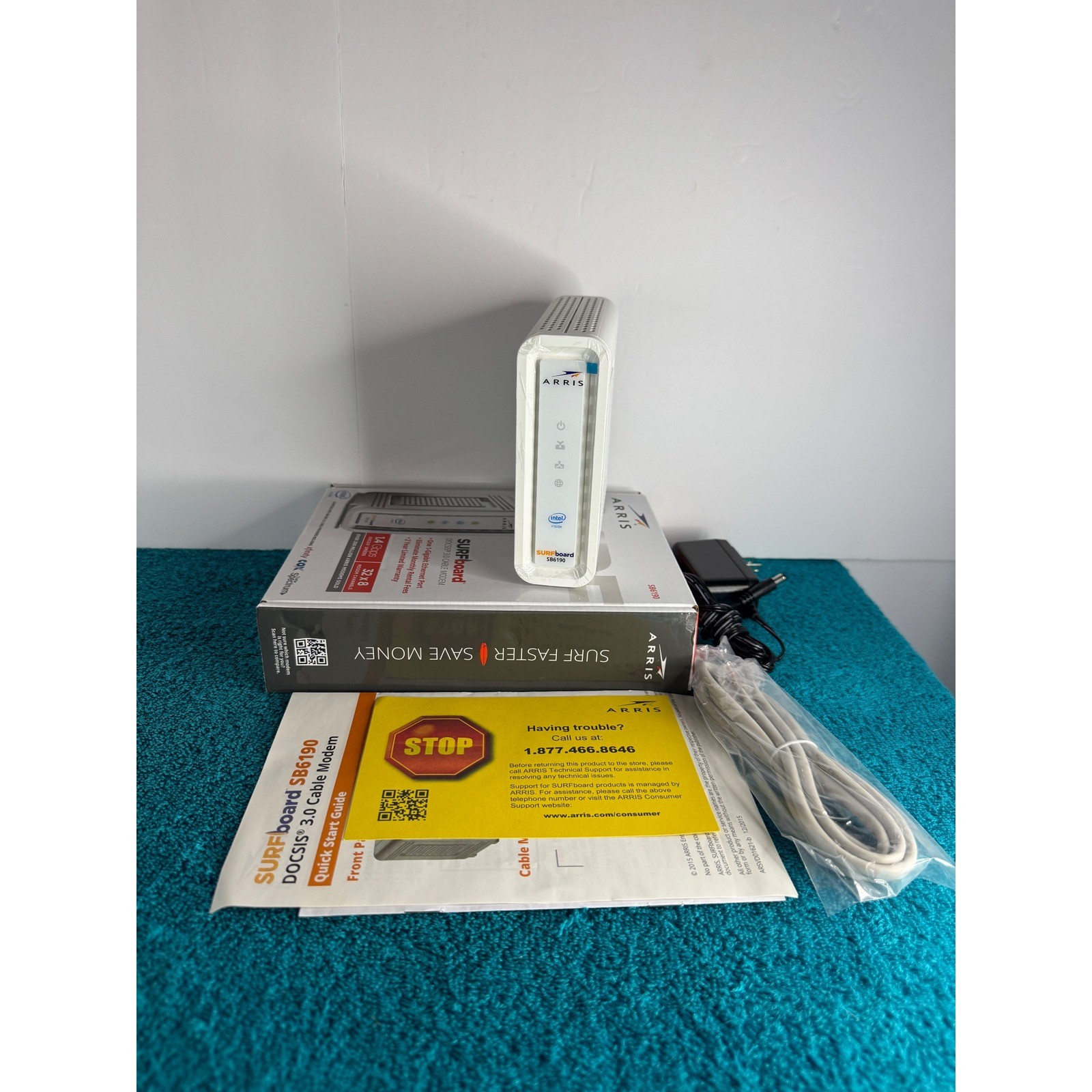 ARRIS SURFboard SB6190 DOCSIS 3.0 Cable Modem Intel Inside White – Ships Free