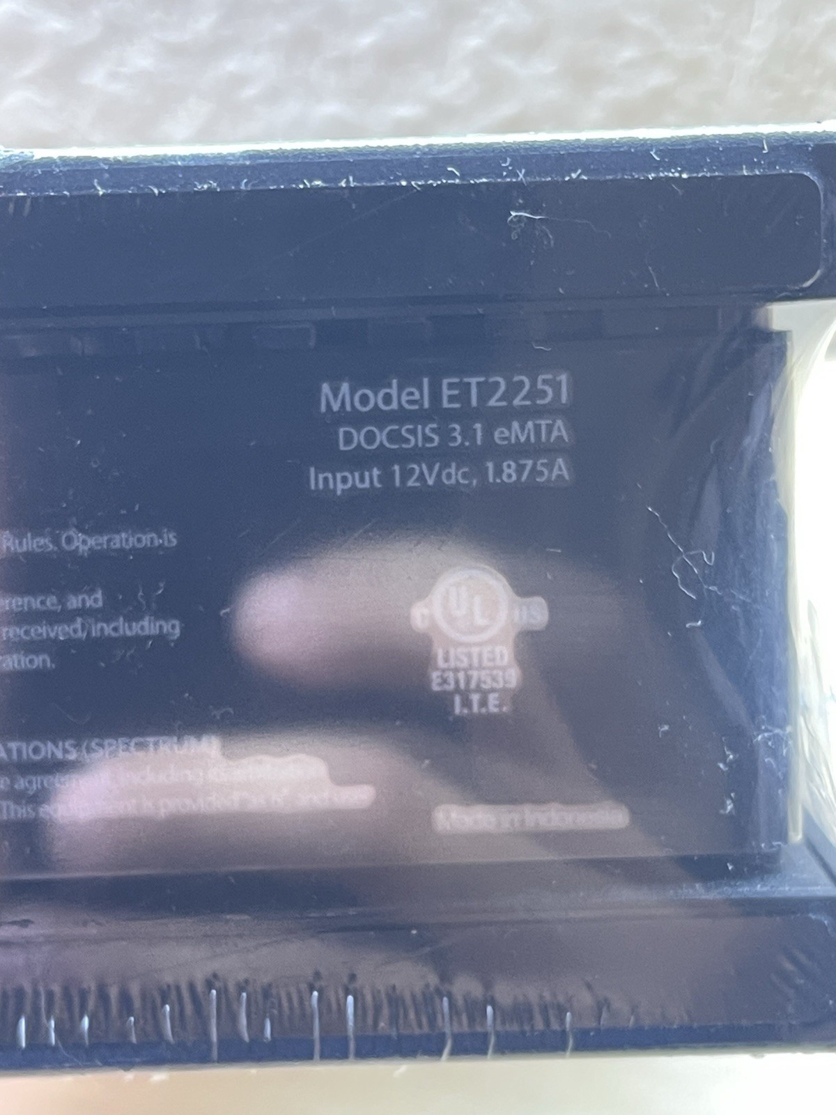 NEW Spektrum Hitron ET2251 D3.1 2.5G eMTA PC15 Advanced Voice Modem