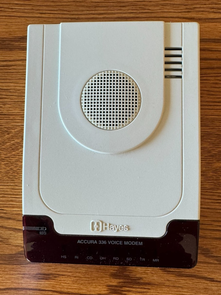 Vintage Hayes Accura 336 External Fax Modem w/Voice Model 5647US in Factory Box