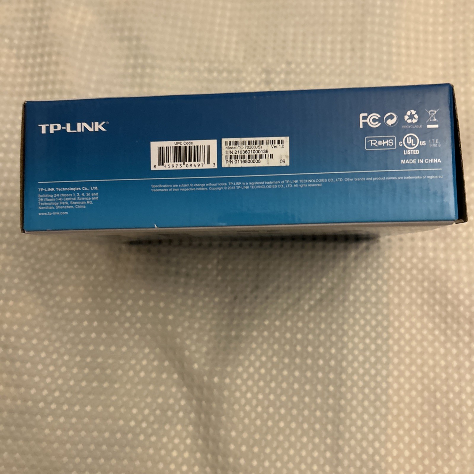 TP-LINK TC-7620 680Mbps Cable Modem – Pre-Owned – DOCSIS 3.0