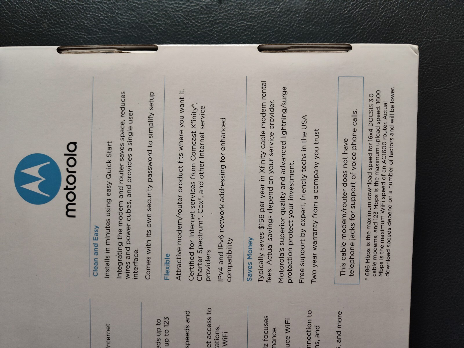 Motorola 16×4 Cable Modem Plus AC1600 wifi Router Used A Month. 💲Good Buy 💲 👍