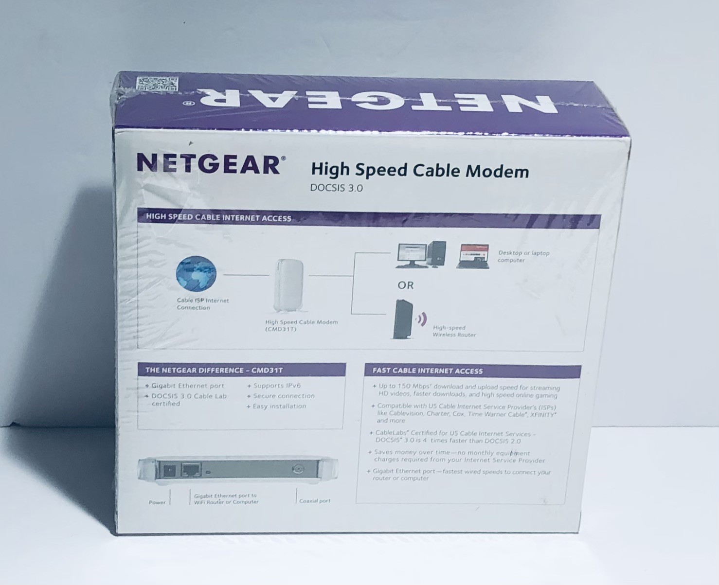 NETGEAR CMD31T-100NAS DOCSIS 3.0 High Speed Cable Modem New Sealed