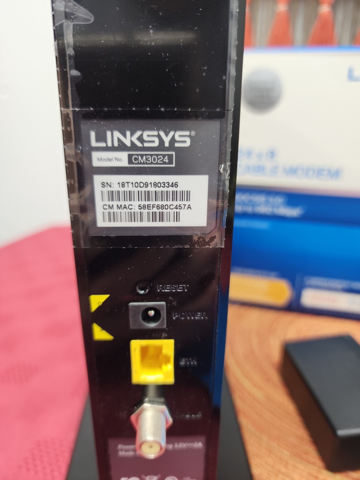 LINKSYS CM3024 High Speed DOCSIS 3.0 24×8 Cable Modem Tested Working
