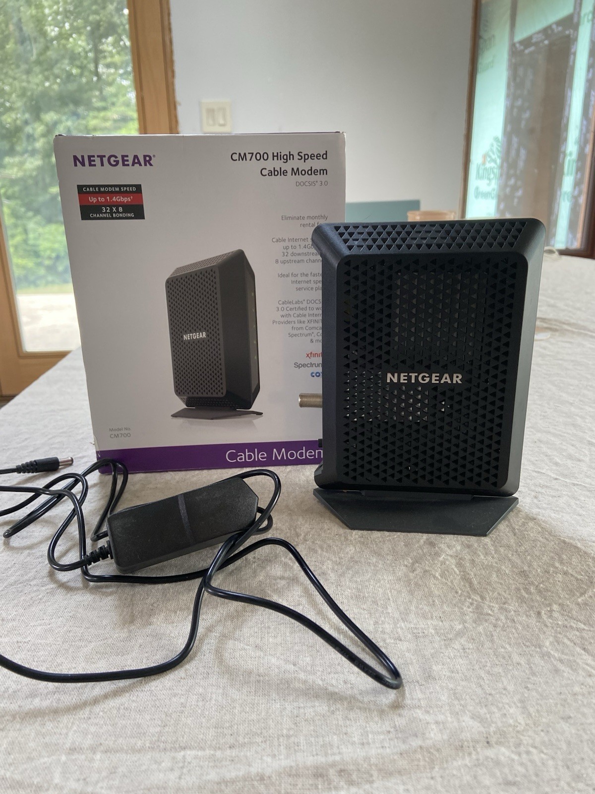 NETGEAR CM700-100NAS Cable Modem Speed To 800Mbps DOCSIS3.0 Xfinity Used Works