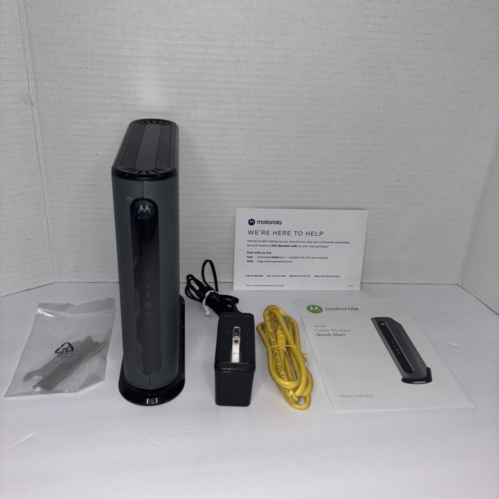 Motorola 24×8 Cable Modem Model MB7621 DOCSIS 3.0 1000+Mbps WiFi Router