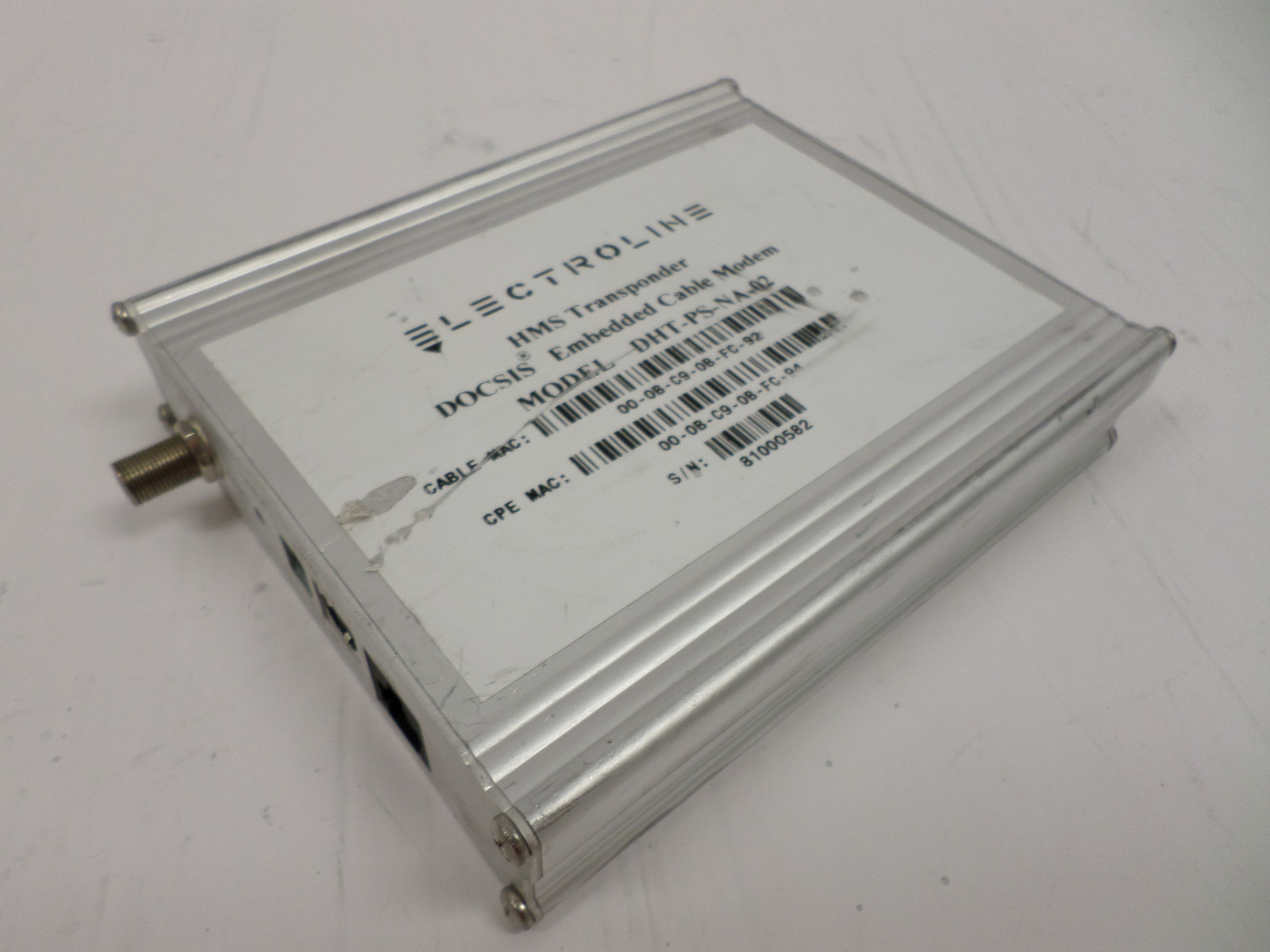 Electroline HMS Transponder DOCSIS 2.0 Embedded Cable Modem DHT-PS-NA-02