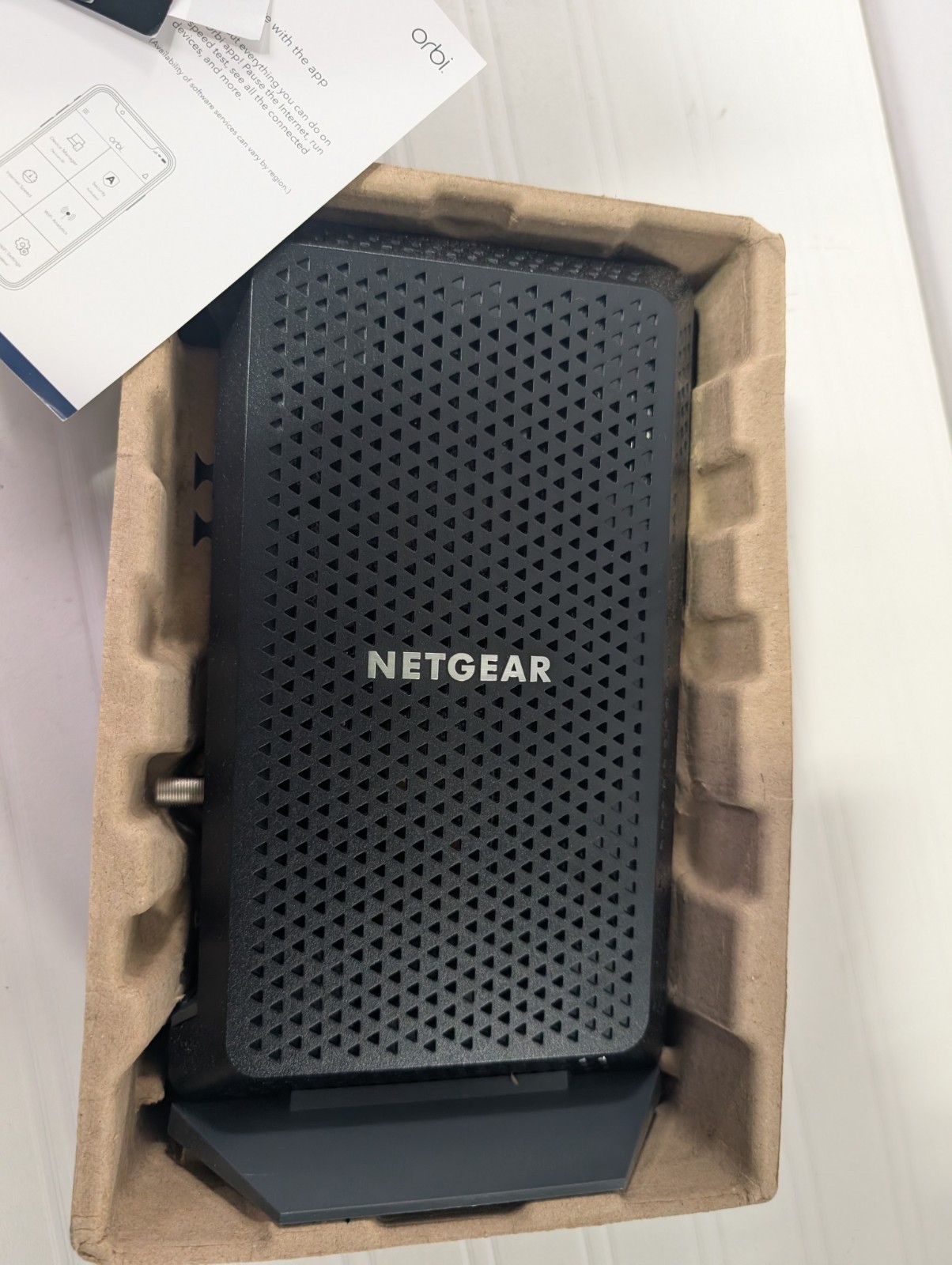 NETGEAR Nighthawk CM1200 DOCSIS 3.1 Multi-Gig Speed Cable Modem Ethernet Black