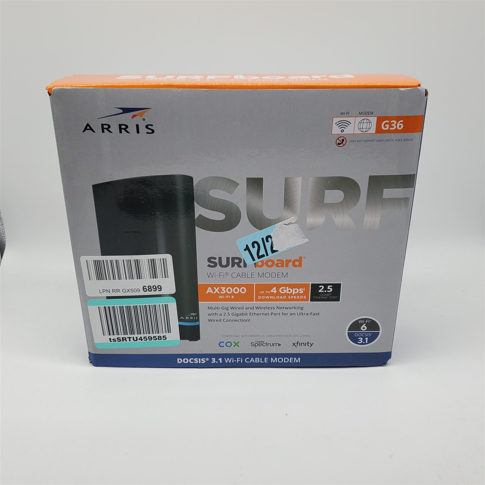 ARRIS Surfboard G36 DOCSIS 3.1 Multi-Gigabit Cable Modem & AX3000 Wi-Fi Router