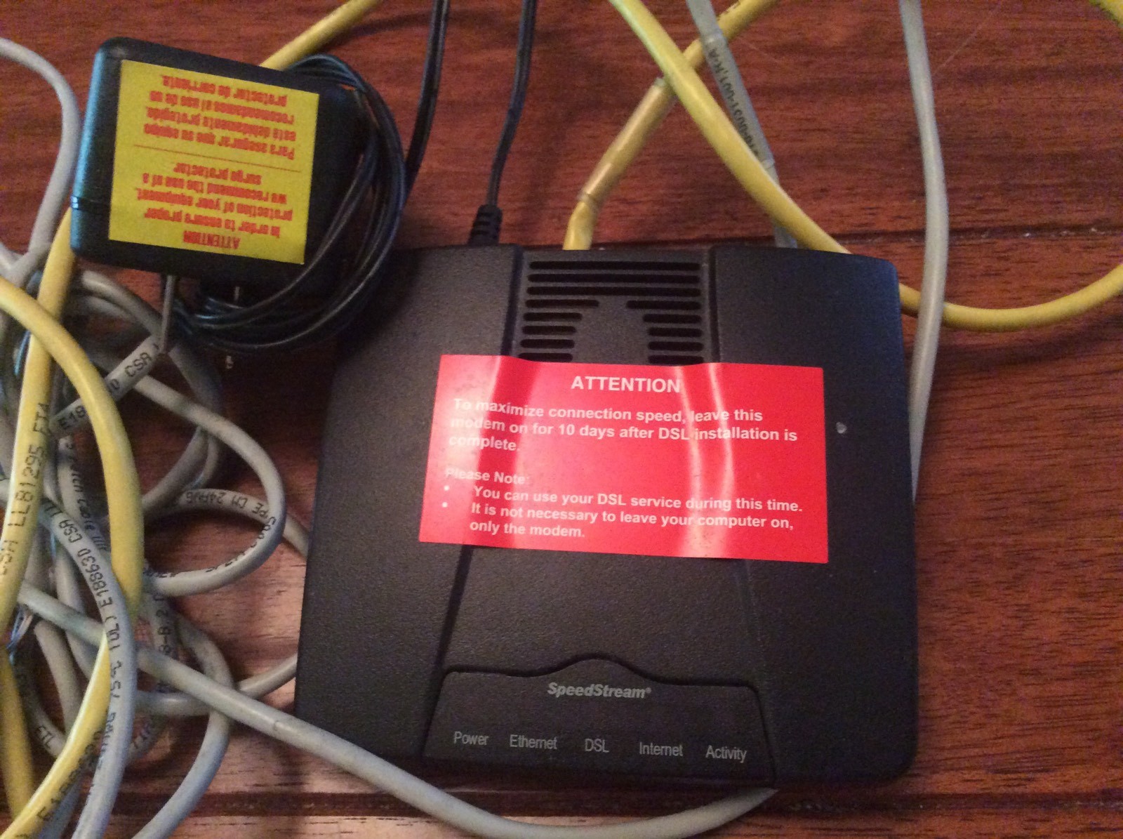 Siemens SpeedStream 4100B DSL Modem Black GCI Technologies AM12500 Ethernet ADSL