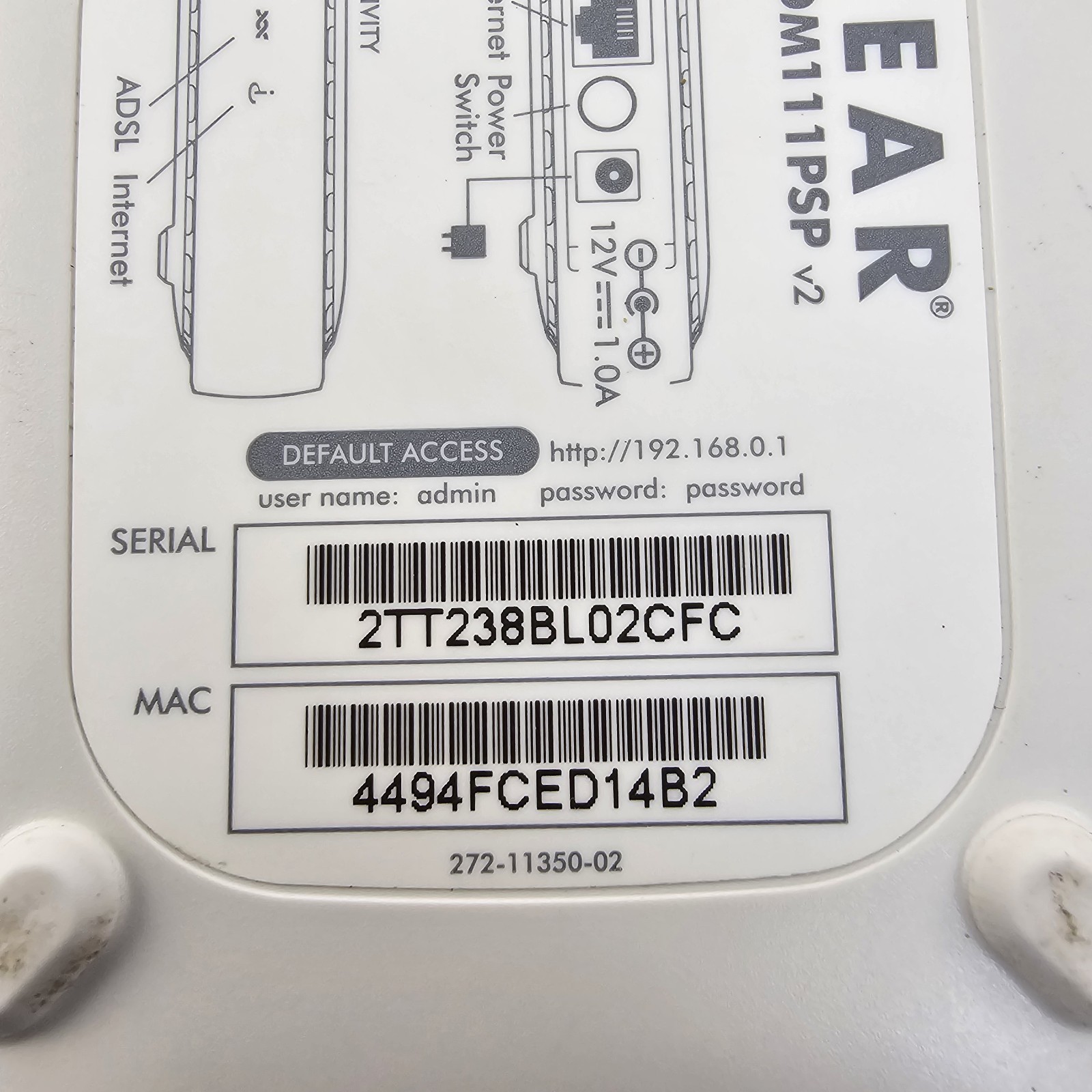 Netgear DM111PSP-100NAS ADSL2+ Wired Modem Single Ethernet Port, DSL Broadband
