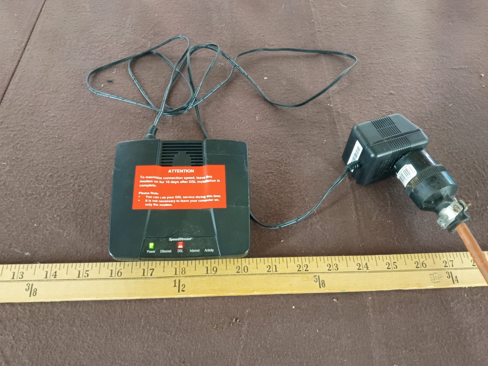Siemens SpeedStream 4100 ADSL Modem – Powers On – Untested – AS‑IS