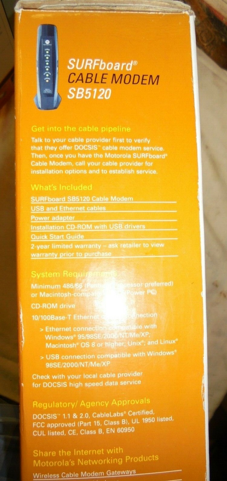 Motorola SURFboard SB5120 and D-Link DIR-615 SET