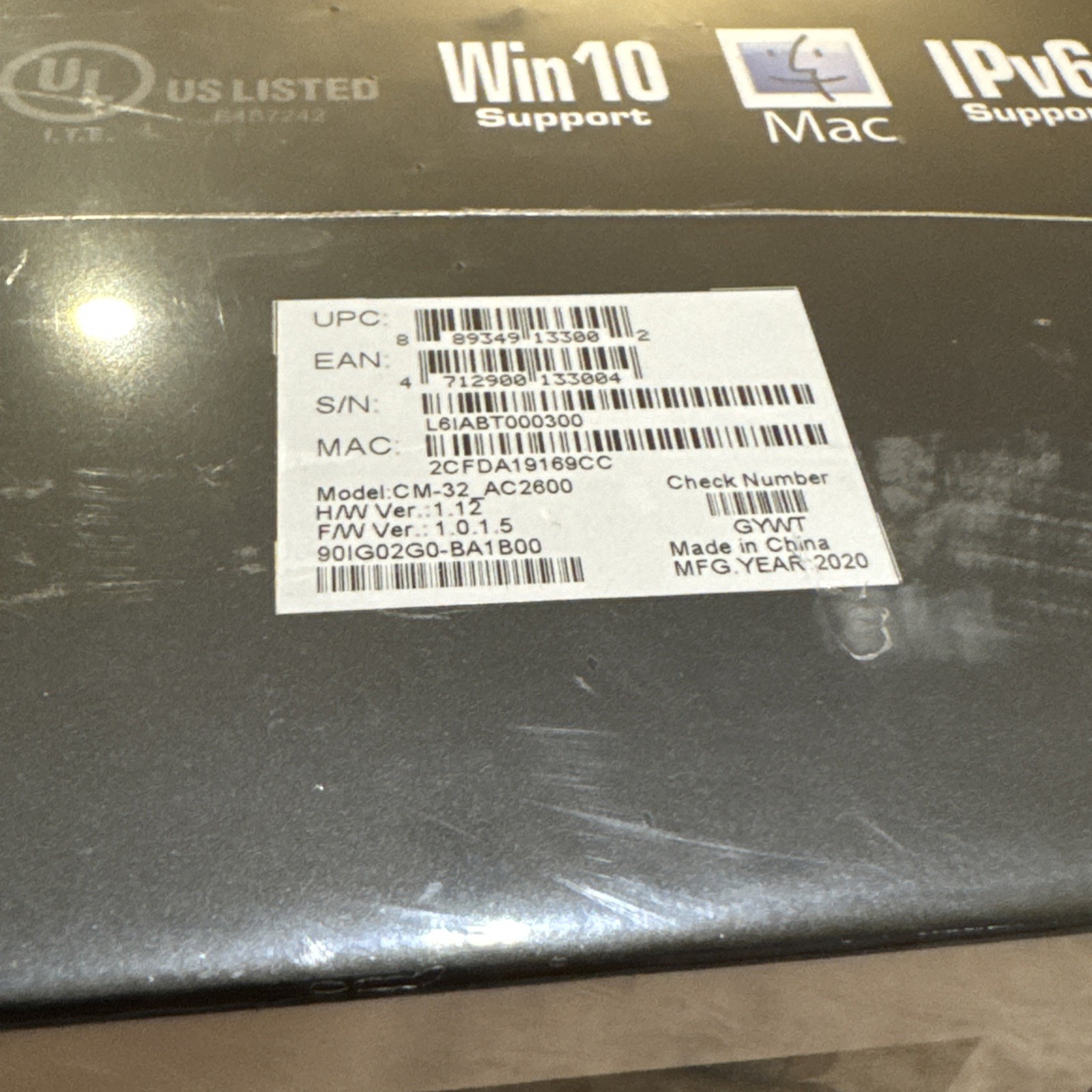 ASUS Wireless AC2600 CM-32 Docsis 3.0 Cable Modem + Router 32×8 Channel Bonding