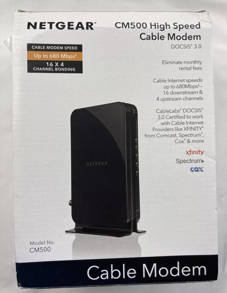 NETGEAR CM500 (CM500100NAS) 680 Mbps – Black