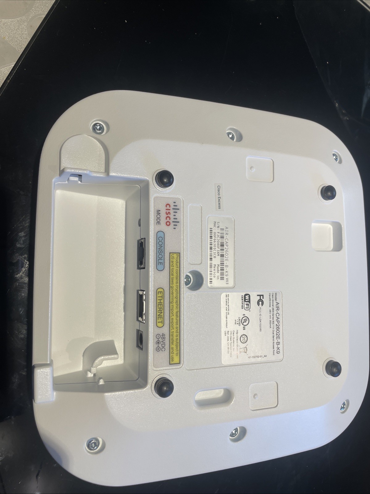 AIR-CAP2602EBK9 – Cisco 802.11N CAP