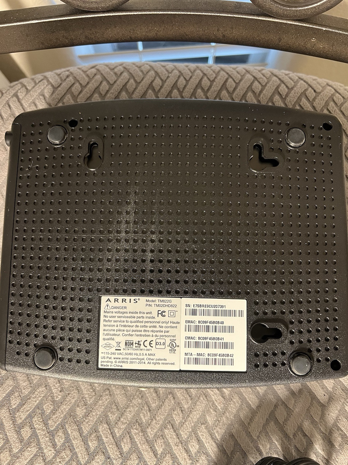 Arris Touchstone TM822G DOCSIS 3.0 8×4 Ultra-High Speed Modem OPTIMUM Unused