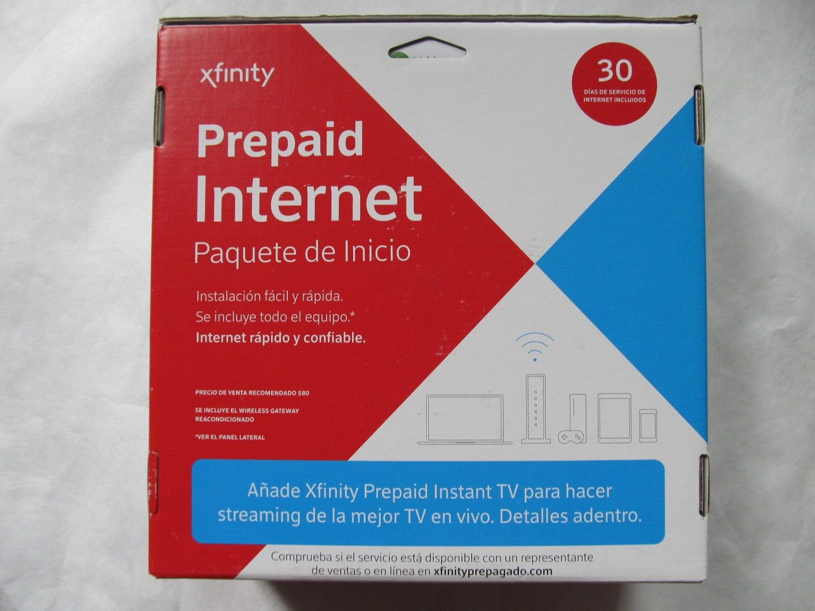 XFINITY Internet Prepaid Starter Kit Arris TG862G router