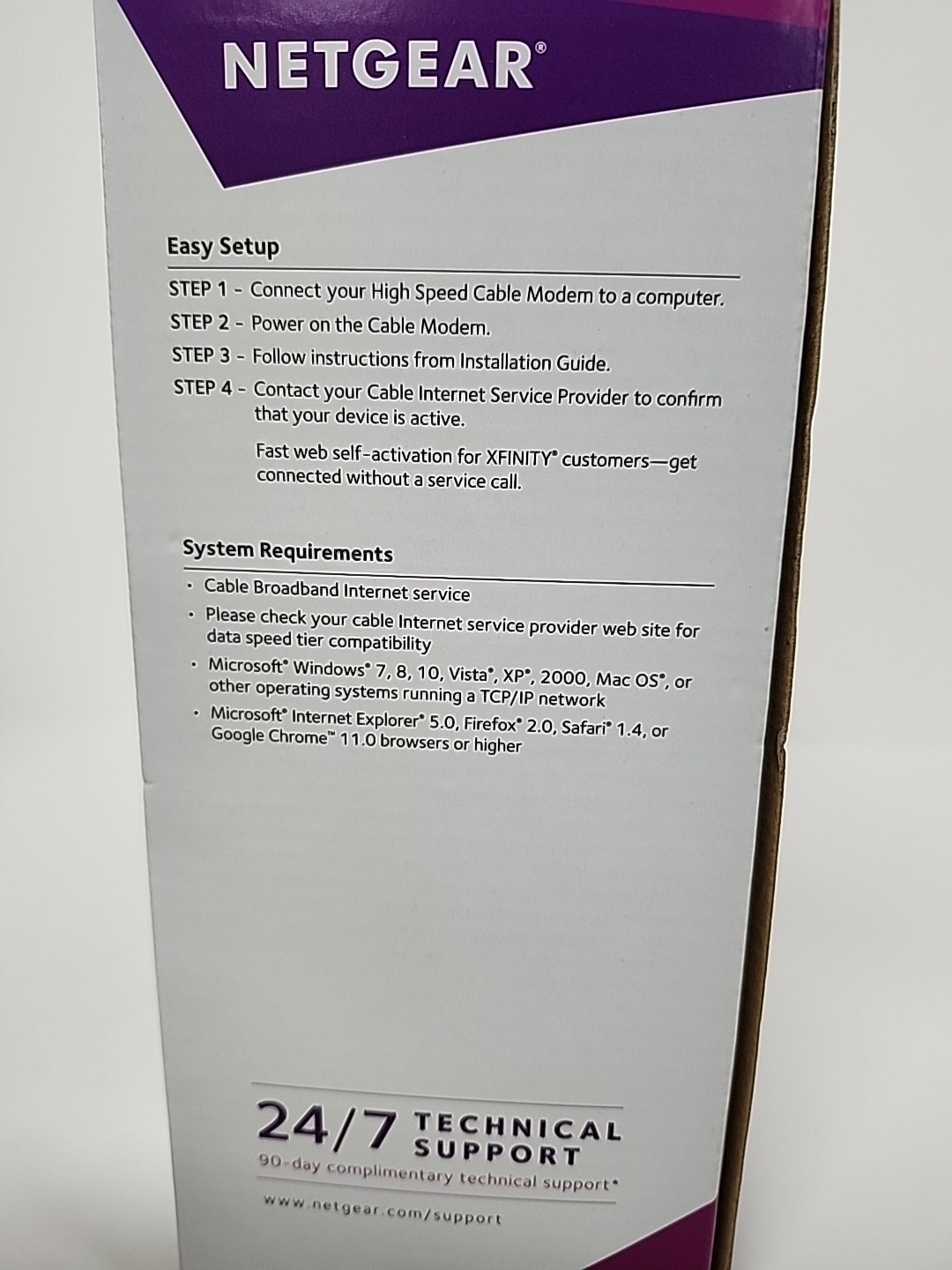 NETGEAR CM500 (CM500100NAS) Up To 680 Mbps – Black 16×4 Channel Bonding