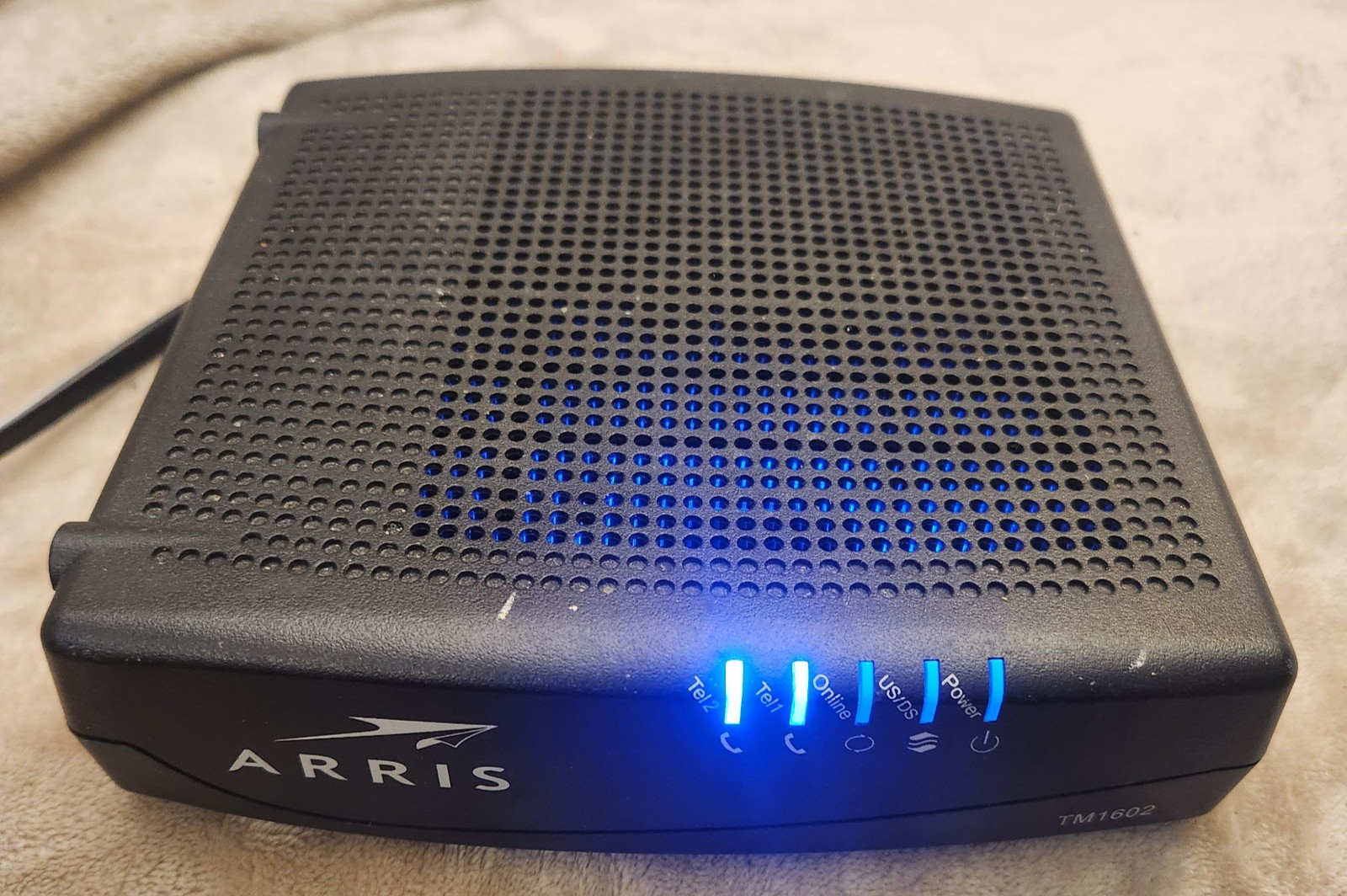 ARRIS Touchstone TM1602A DOCSIS 3.0 Telephony Cable Modem Black – Qwik Ship!