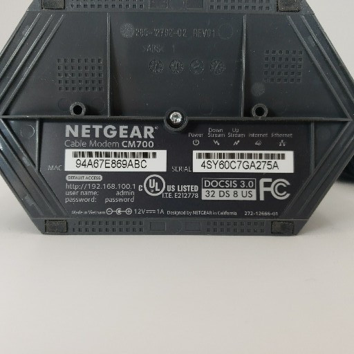 NETGEAR CM700-100NAR High Speed DOCSIS 3.0 Cable Modem Used